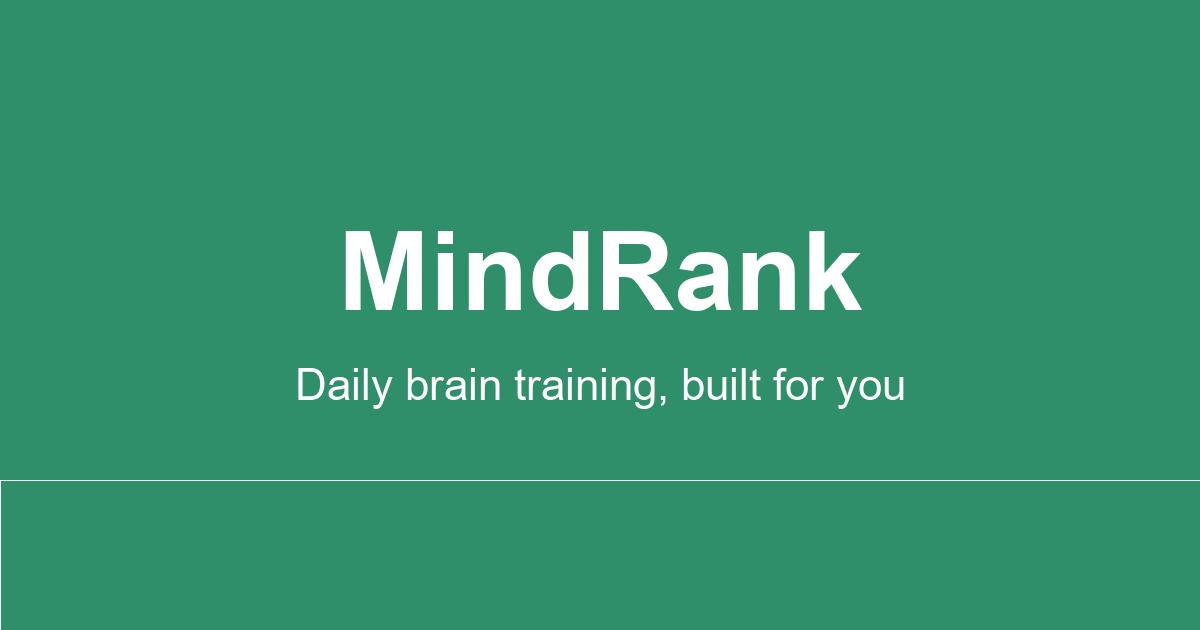 A real training program from MindRank